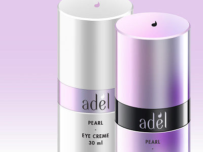 adel - cosmetics accent clean cosmetics cream discreet drop label luxury noble packaging pearl skin care