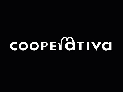 cooperativa - ngo arches art bw community cooperation lettering ligature logo logotype ngo