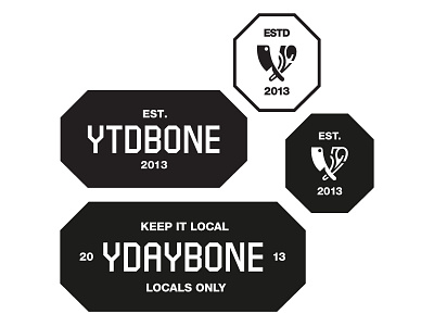 YSTDAYBONE - labels apparel australia bone community design emblem icon label local logo melbourne symbol