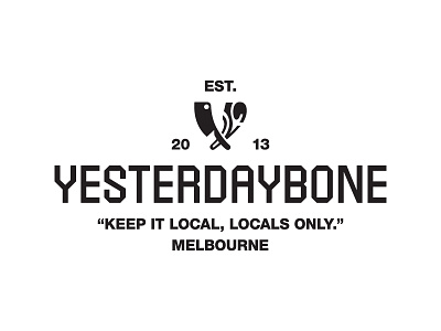 YSTDAYBONE - label apparel australia bone community design emblem icon label local logo melbourne symbol