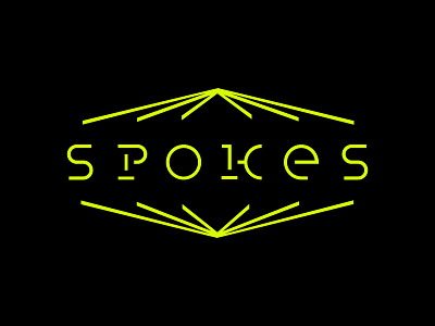 Spokes - Bike Shop bike cycling emblem green light lines logo mark minimal spokes symbol