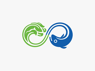 food industry logo design aquaponics eco fish icon infinite lettuce logo sustainable