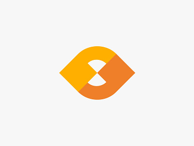 Video Productions Logo eye focus icon orange symbol