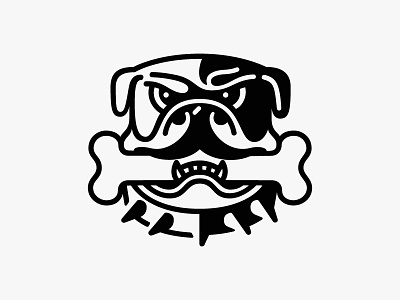 Bulldog bone bulldog dangerous dog evil illustrations mascot teth vectors