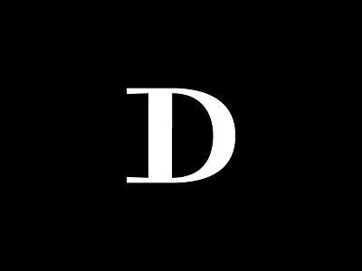 D Monogram bold contrast d elegant initial itial letter logo modern monogram serifs symbol