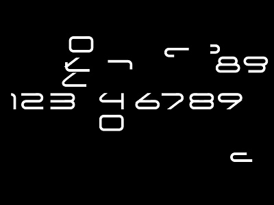 Numerals Process digital digits geometric numbers numerals tech type
