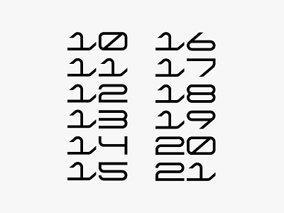 Questioning The One digits display font numbers numerals type