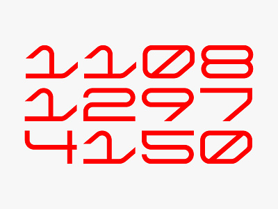 Numbers. Almost Done digits font linear monospaced numbers numerals type