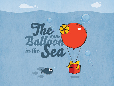 The little balloon art balloon book fish illustration kids