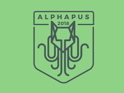 Alphapus adventure art brand hiking illustration justan octopus wolf