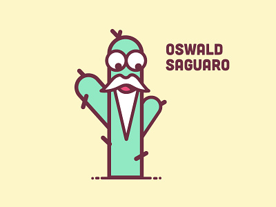 Oswald Saguaro art az cactus childrens book desert illustration justan kids