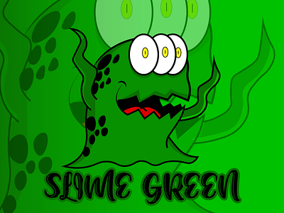 GREEN SLIME animation branding graphic design logo