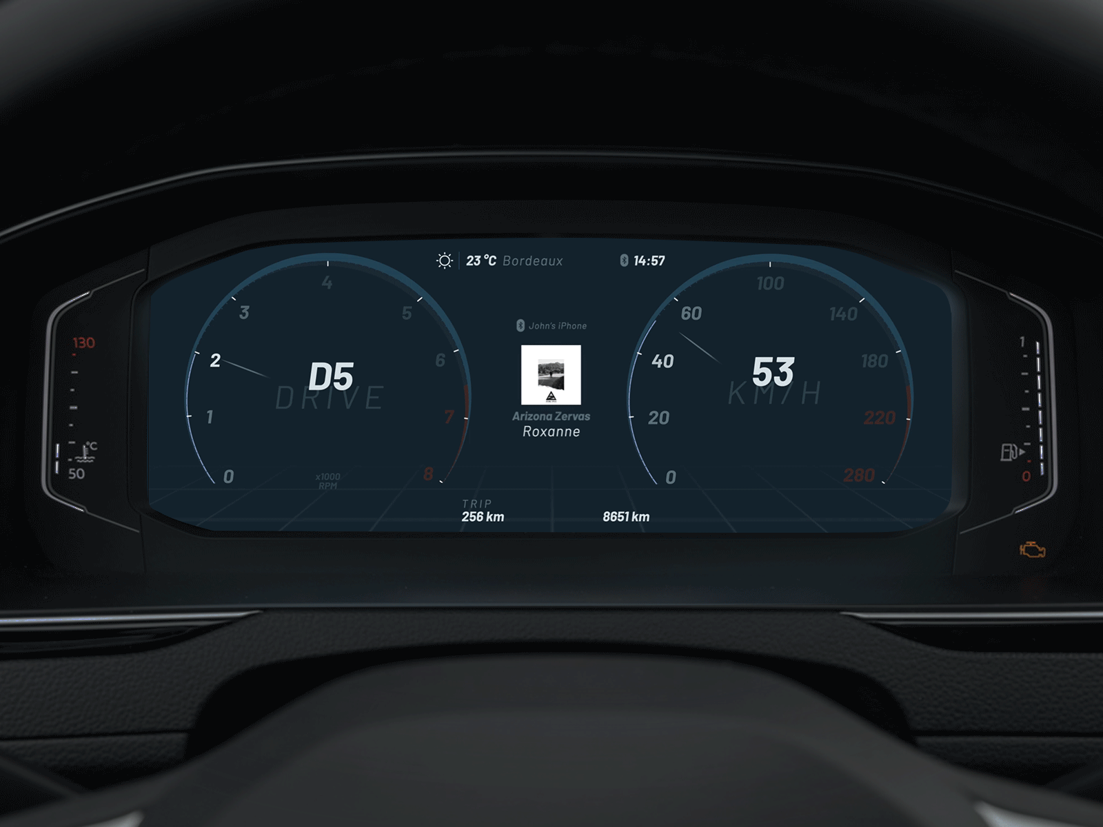 Automotive Digital Dashboard (car UI interface)