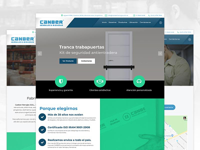 Canber Herrajes design mobile responsive ui ux web website