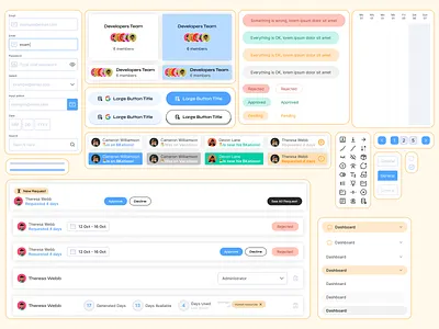 Human Resources UI Components buttons components figma hr human resources icons inputs mexico sonora tabs ui ui kit ux