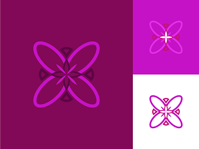 Flower Icon abstrac colors contrast flower icon isotype logo mexico mx purple
