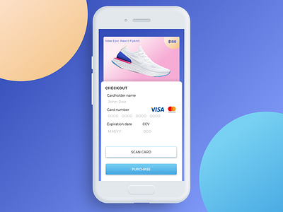 DailyUI 002/100 Credit Card Checkout 002 challenge checkout creditcard dailyui mexico mobile shoes sneakers sonora ui uidesign