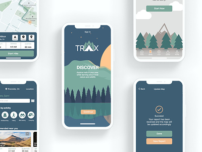 Trax - Outdoor App app branding graphic design logo typography ui ux