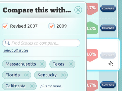 State Compare compare popup search tags