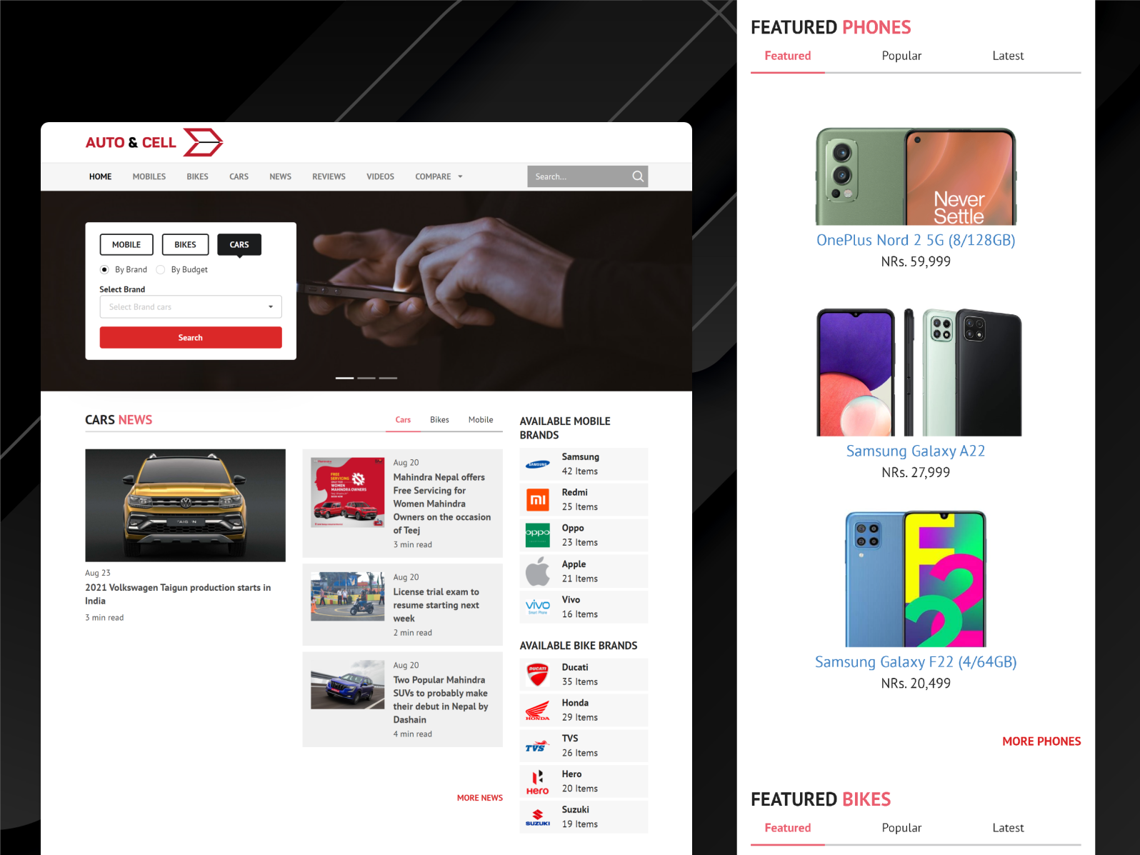 Autoncell Web Design by Bitsbeat Design on Dribbble