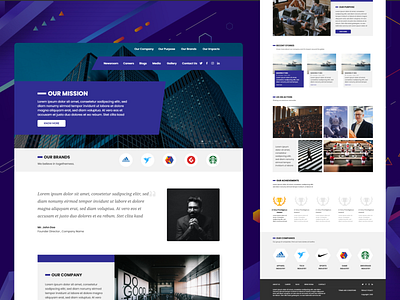 Website UI Design Corporate Theme