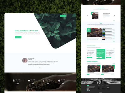 Website UI Design Eco Friendly Theme