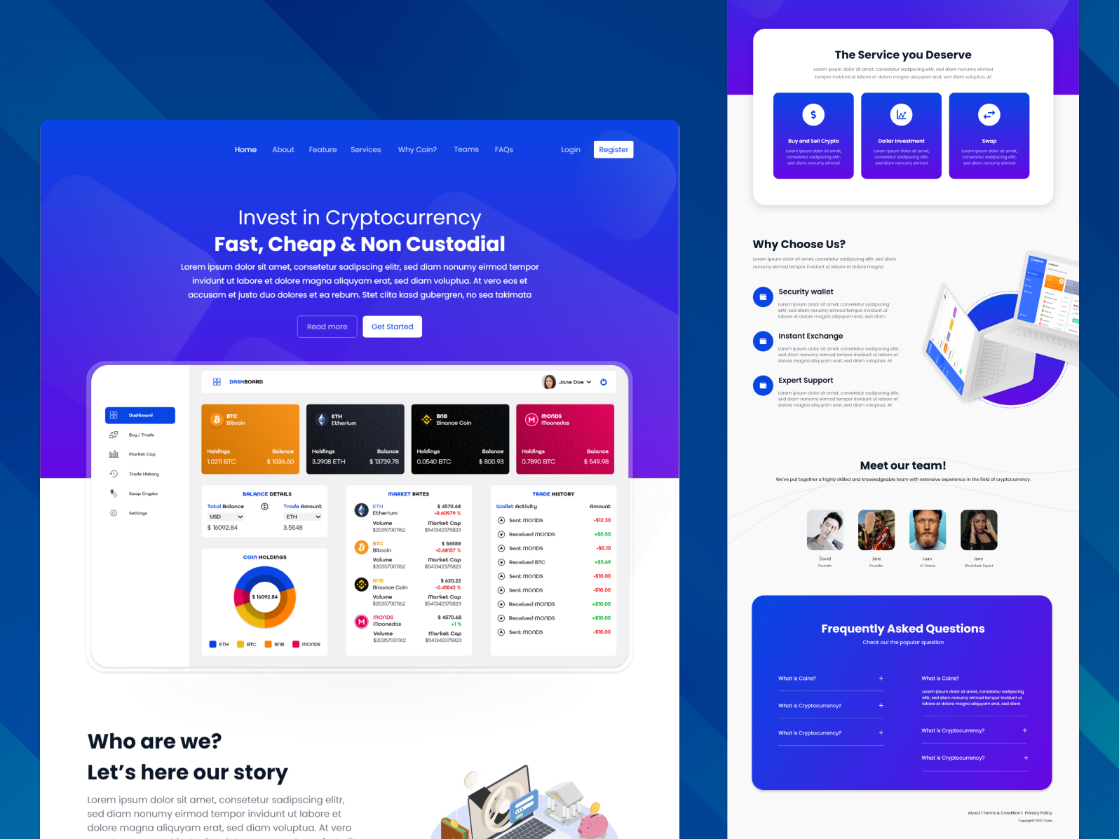 Website UI Design [Crytocurrency] by Bitsbeat Design on Dribbble