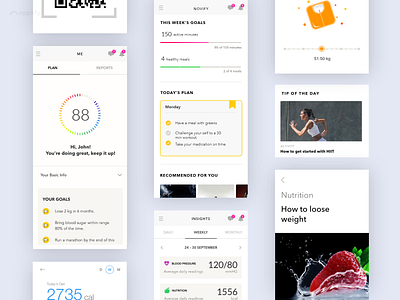 Health and Fitness Tracker App UI Designs