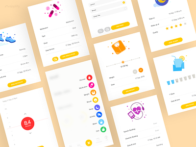 Health And Fitness App UI Designs Features