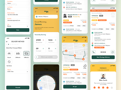 Delivery App Interface - On-demand delivery service app