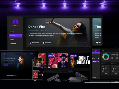 Dashboard Screen - Stage to Screen Streaming App app app design app screens applify concert streaming design drama streaming event streaming graphic design mobile app design mobile streaming app online course streaming online streaming stage to screen streaming app ui ui design user experience ux design website design