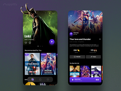 Home Screen - Stage to Screen Streaming App app app design app screens applify design graphic design mobile app mobile app design movie app movie streaming movie streaming app streaming app tv series app tv series streaming tv series streaming app ui user experience user interface ux ux design
