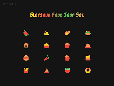 Glorious Food Icon Set - Food Delivery App