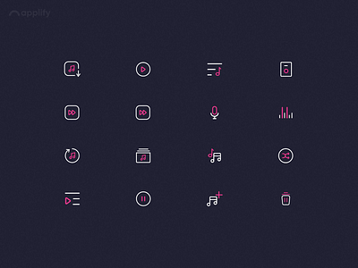 Iconography - Custom Icons for Music App