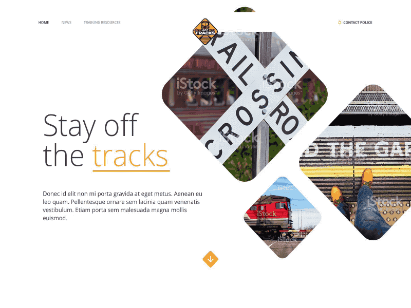 Tracks - Parallax diamond flow gif parallax transitions web design