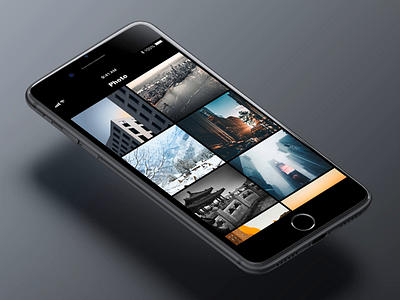 Photo Motion black design motion photo app ue ui ux design uxd