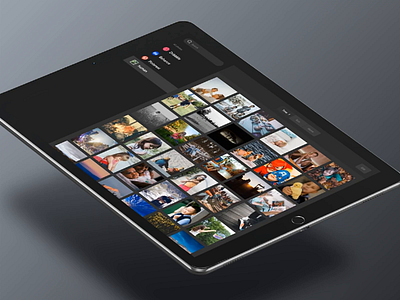 iPad Photo Motion ipad app ui 动效 图标 界面 设计 运动 黑色