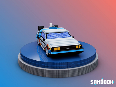 Time Flies Delorean 3d 3dvoxel branding cars design illustration lighttracer pixel retro sandbox