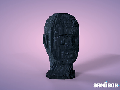 The Face Sculpture 3d 3dvoxel design lighttracer metaverse pixel sandbox vr