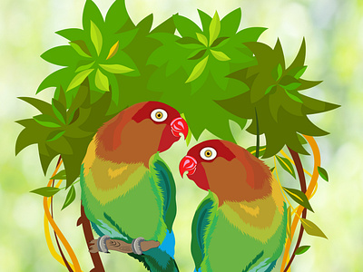 Love Bird Vector Art