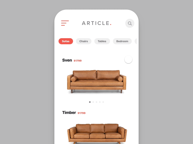 Mobile View Product article furniture app furniture store mobile mobile animation mobile app mobile app design mobile ecommerce mobile first mobile shop mobile store mobile ui view product
