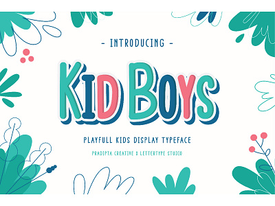 Kid Boys Playful Font baby cute display elegant fun funny joyful kid modern playful poster stylish