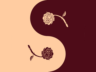 Rosey Balance good vibes illustration rose roses ying yang yingyang