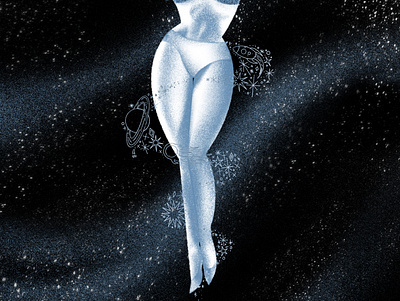 Legs for Lightyears illustration pin up sci fi science fiction space