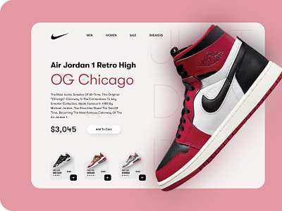 Nike AIr Jordan branding design ui