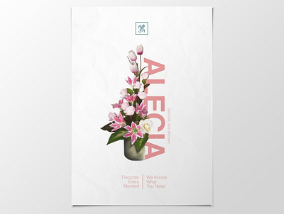 Poster Alecia Florist Jember, IDN design illustration photo edit poster typography