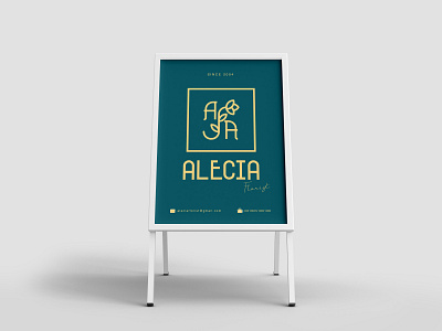 Design for Alecia Florist Jember, IDN branding design logo mockup photo edit typography