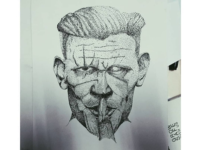 Pointillism art "Cable"