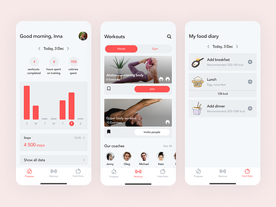 Fitness Club Mobile App | UX/UI