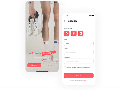 Sign Up - Mobile App